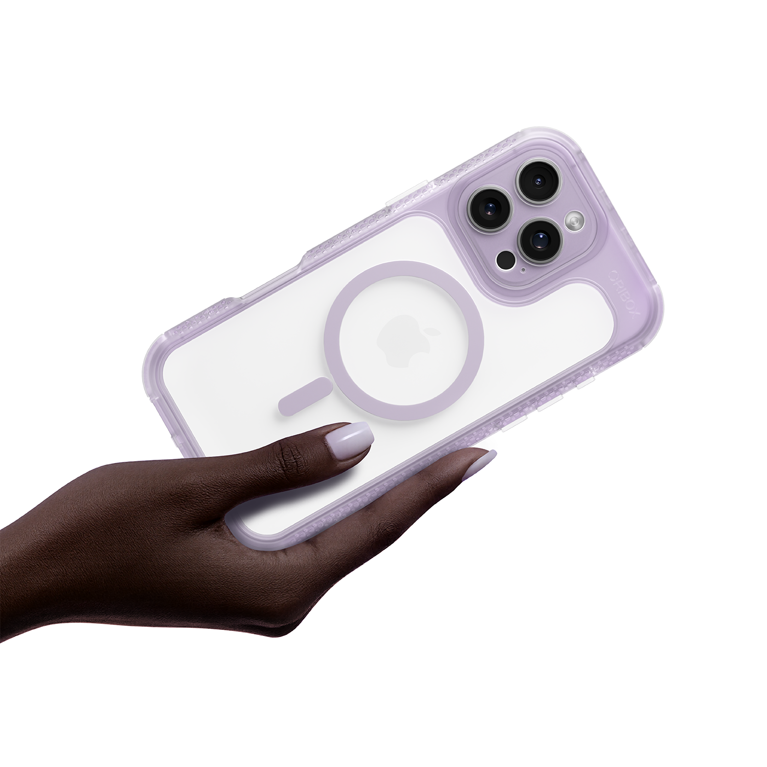 ORIbox Seralyn Series for iPhone 16 Pro Max Case - MagSafe Compatible, Triple-Layer Shockproof Protection, Crystal-Clear Back with Elegant Matte Frame(6.9", Mauve Twilight)
