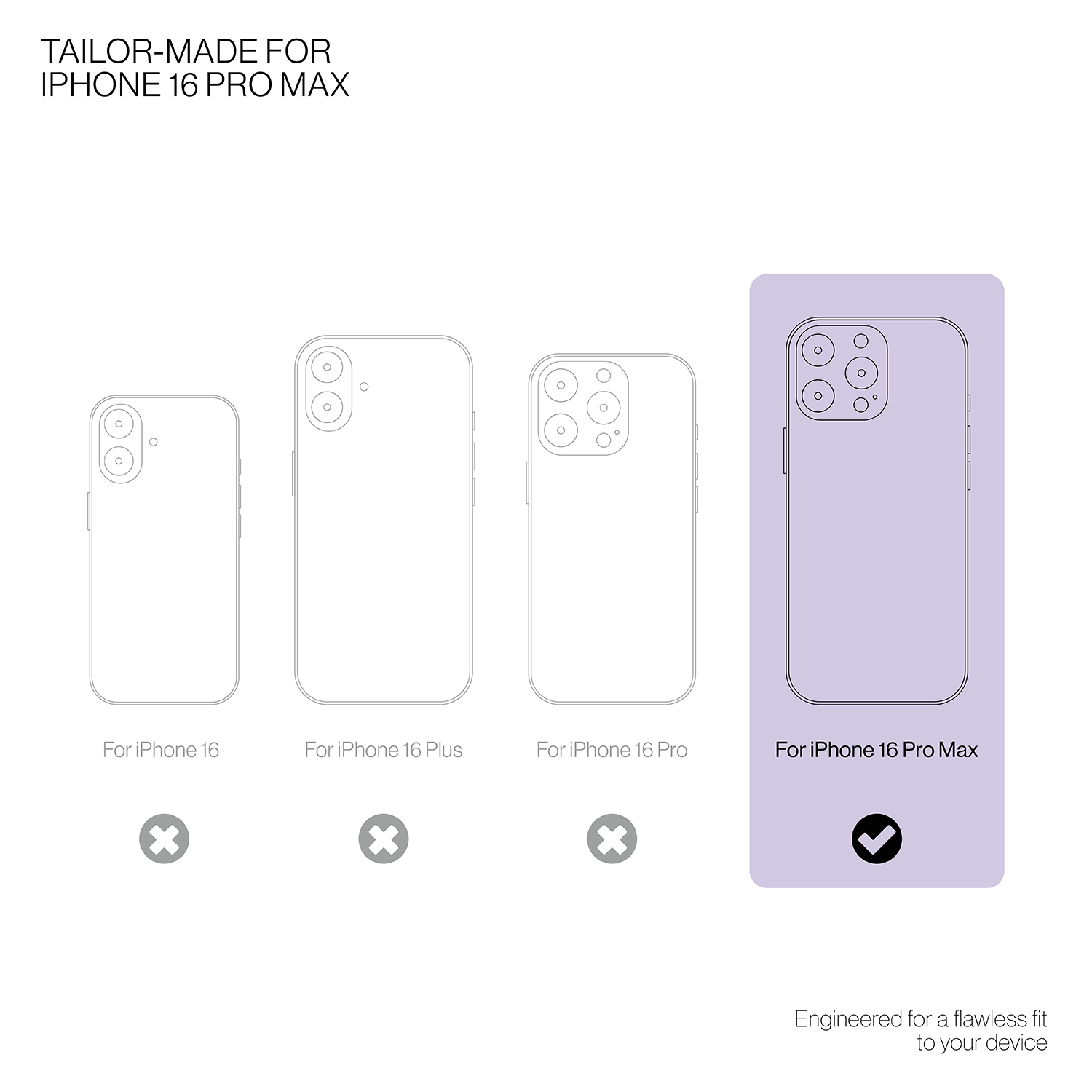 ORIbox Seralyn Series for iPhone 16 Pro Max Case - MagSafe Compatible, Triple-Layer Shockproof Protection, Crystal-Clear Back with Elegant Matte Frame(6.9", Mauve Twilight)