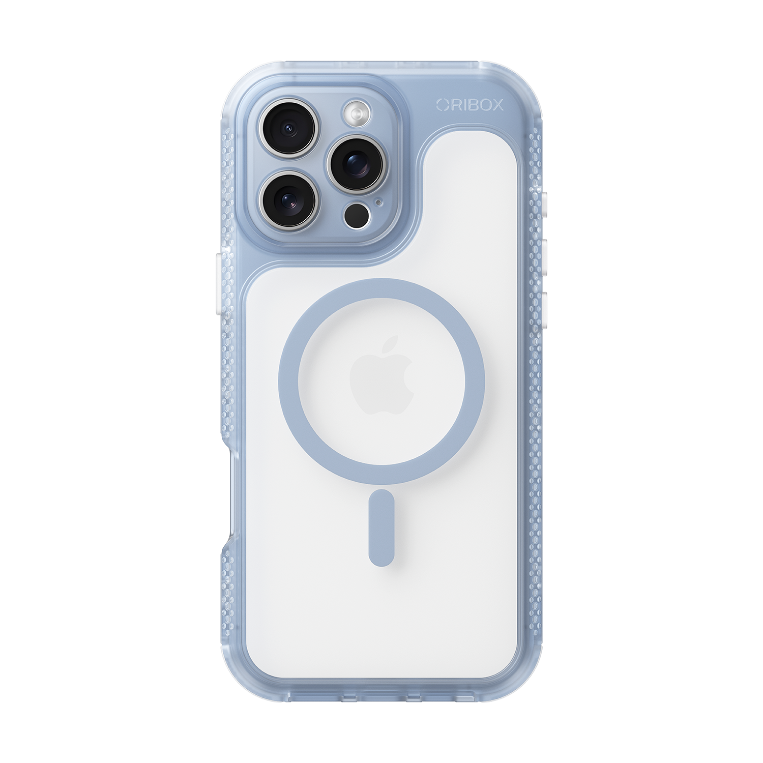 ORIbox Seralyn Series for iPhone 16 Pro Max Case - MagSafe Compatible, Triple-Layer Shockproof Protection, Crystal-Clear Back with Elegant Matte Frame(6.9", Frosted Azure)