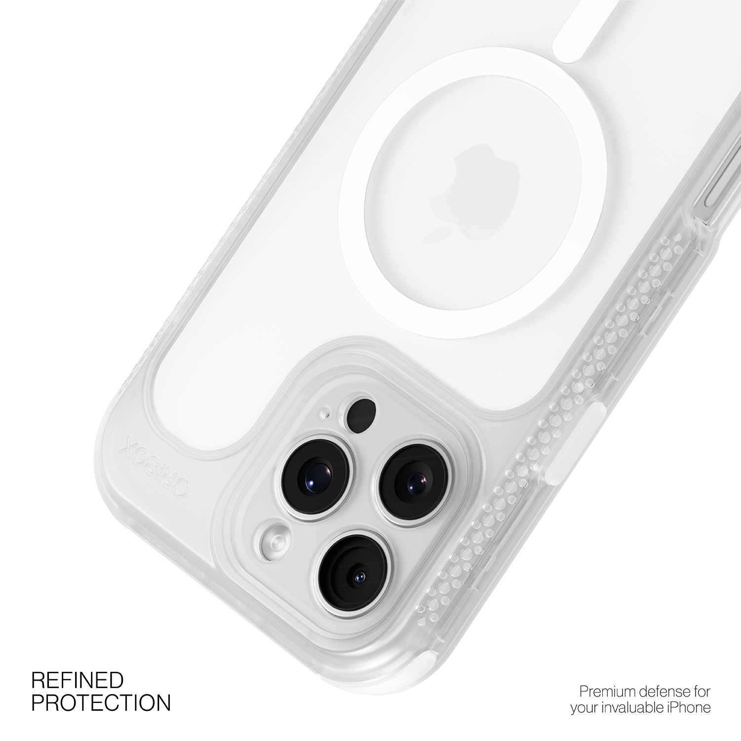 ORIbox Seralyn Series for iPhone 16 Pro Max Case - MagSafe Compatible, Triple-Layer Shockproof Protection, Crystal-Clear Back with Elegant Matte Frame(6.9", Lucent Clarity)