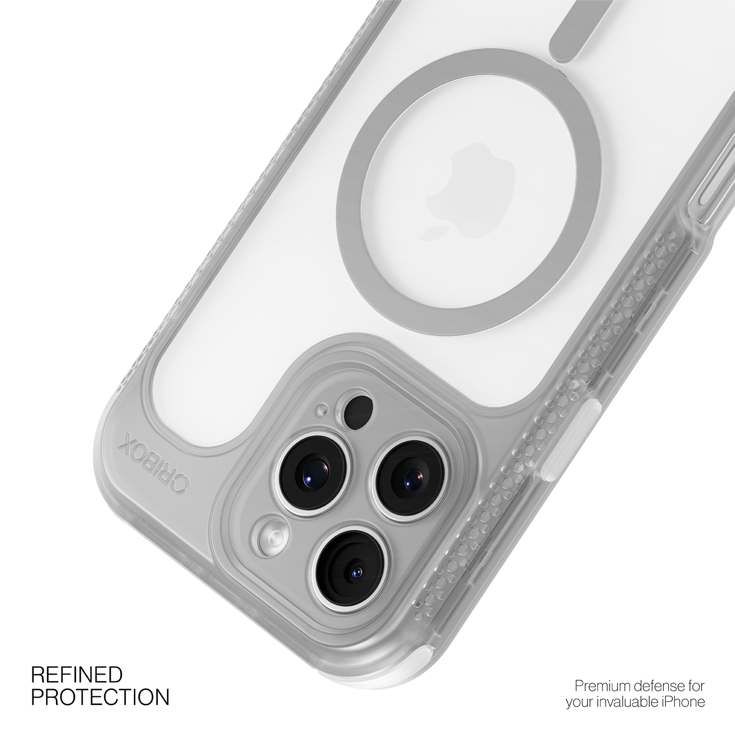 ORIbox Seralyn Series for iPhone 16 Pro Max Case - MagSafe Compatible, Triple-Layer Shockproof Protection, Crystal-Clear Back with Elegant Matte Frame(6.9", Urban Smoke)